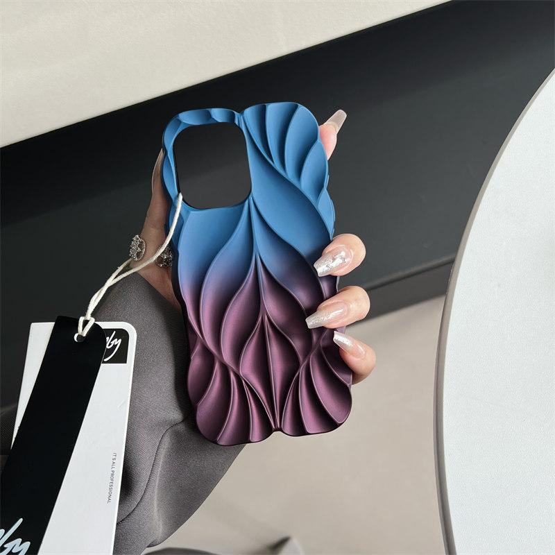 Фото TPU чехол Leaf для Apple iPhone 16 (6.1") (Navy Blue / Plum) на vchehle.ua