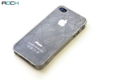 #Пластиковая накладка ROCK Dazzling Series для Iphone 4/4S (Бесцветный / White)