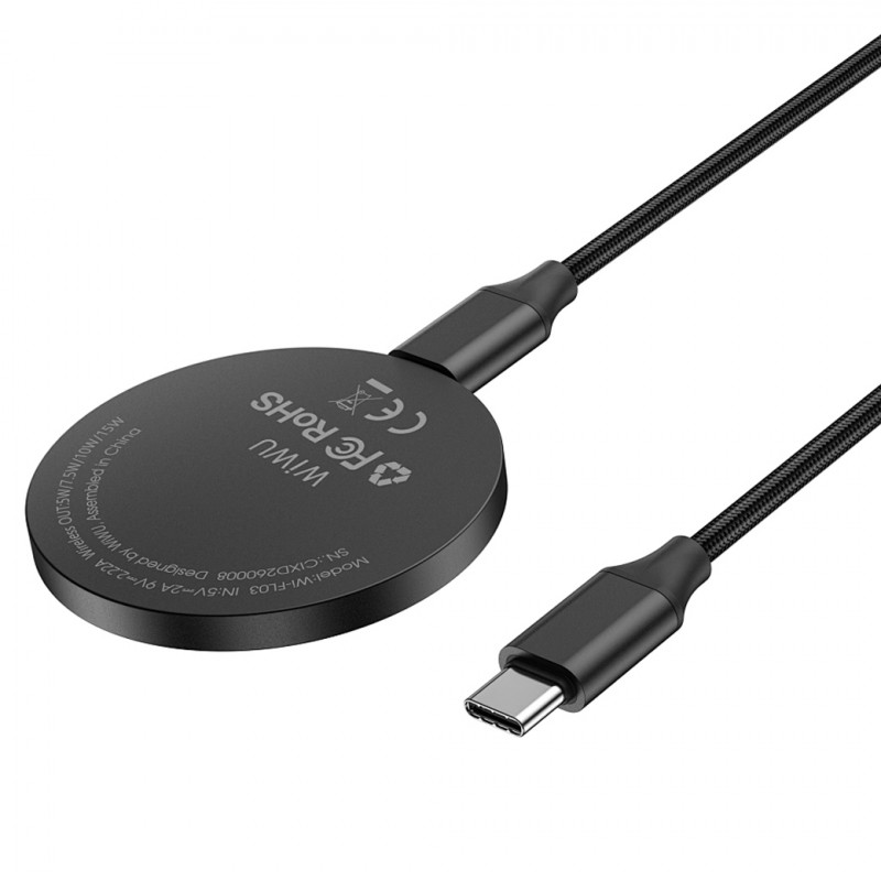 Купить БЗУ WIWU Wi-W034 Aramid Wireless Charger (Black) на vchehle.ua