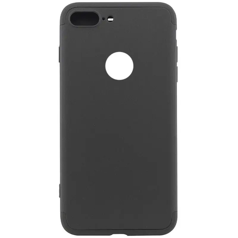 Пластикова накладка GKK LikGus 360 градусів (opp) з лого на Apple iPhone 7 plus / 8 plus (5.5") (Чорний)