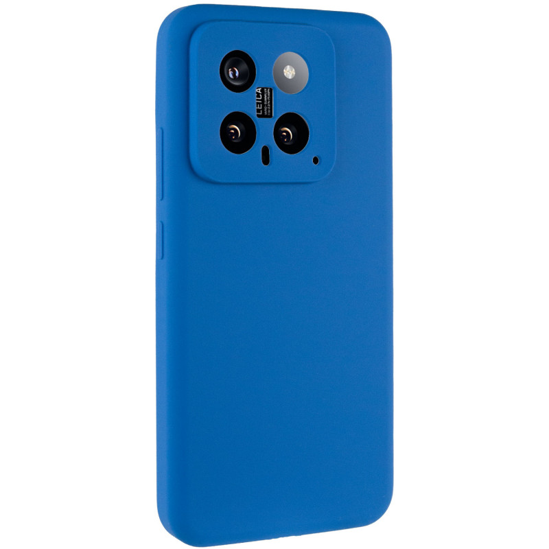 Чехол Silicone Cover Lakshmi Full Camera (AA) для Xiaomi 14 (Синий / Navy Blue)