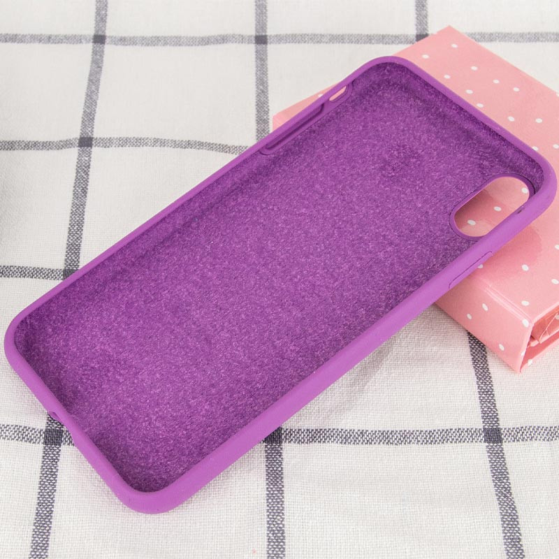 Фото Чохол Silicone Case Full Protective (AA) NO LOGO на Apple iPhone X / XS (5.8") (Фіолетовий / Grape) в маназині vchehle.ua