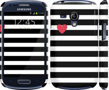 

Чехол Черно-белые полосы для Samsung Galaxy S3 mini 751665