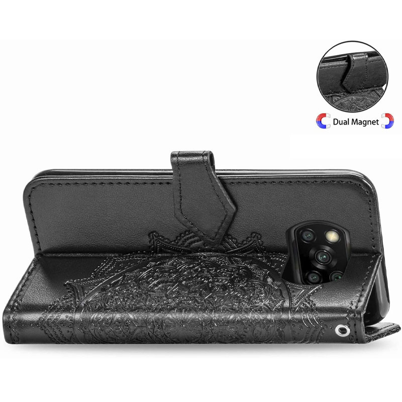 Шкіряний чохол-книжка Art Case з візитницею на Xiaomi Poco X3 NFC / Poco X3 Pro (Чорний) в магазині vchehle.ua