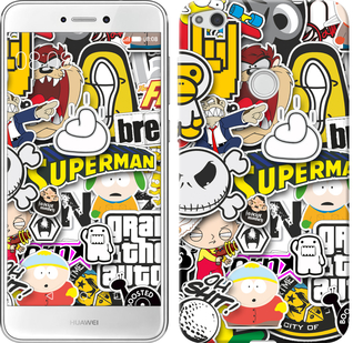 

Чехол Popular logos для Huawei P8 Lite (2017) 628101