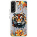 TPU+PC чохол TakiTaki Magic glow на Samsung Galaxy S22 (Tiger / White)