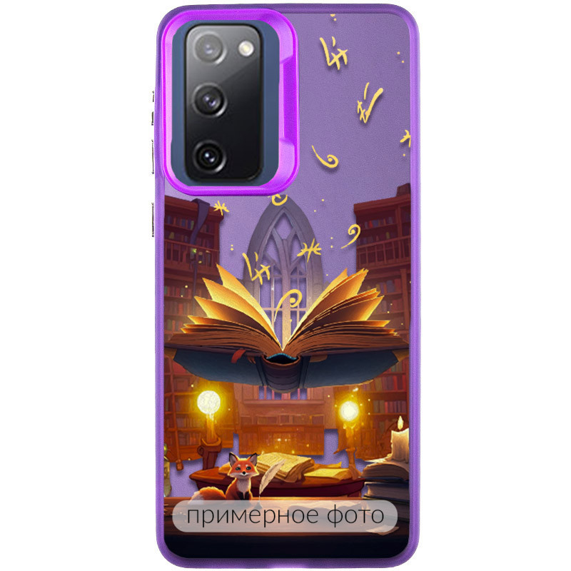 TPU+PC чохол TakiTaki Fantasy magic glow на Samsung Galaxy S22 Ultra (Libraby - Purple)