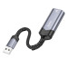 Фото Переходник Hoco UA26 USB ethernet adapter (100 Mbps) (Metal gray) в магазине vchehle.ua