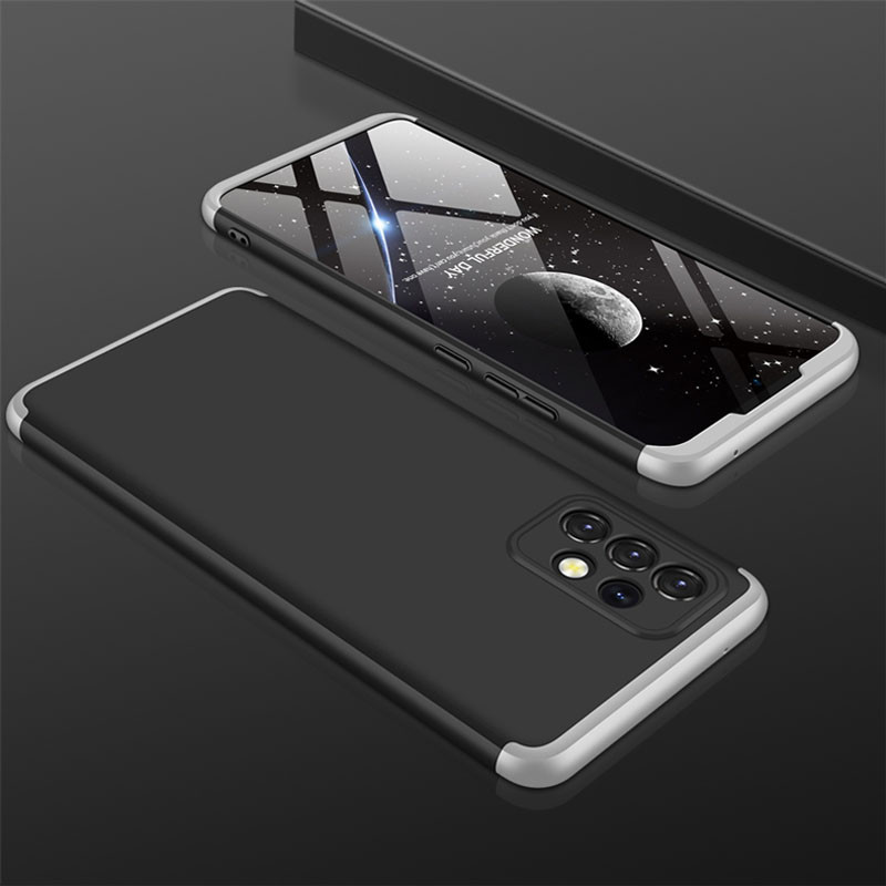 Фото Пластиковая накладка GKK LikGus 360 градусов (opp) для Samsung Galaxy A52 4G / A52 5G / A52s (Черный / Серебряный) на vchehle.ua