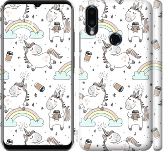

Чехол Единорог и кофе для Meizu Note 9 840902