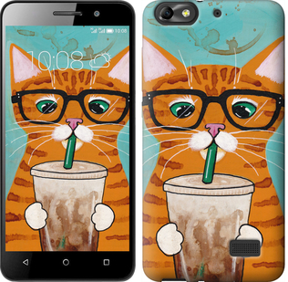 

Чохол Зеленоокий кіт в окулярах на Huawei Honor 4C 625426