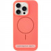 Чехол Silicone Case Full Protective (AA) NO LOGO with Magnetic Safe для Apple iPhone 13 (6.1") (Арбузный / Watermelon red)