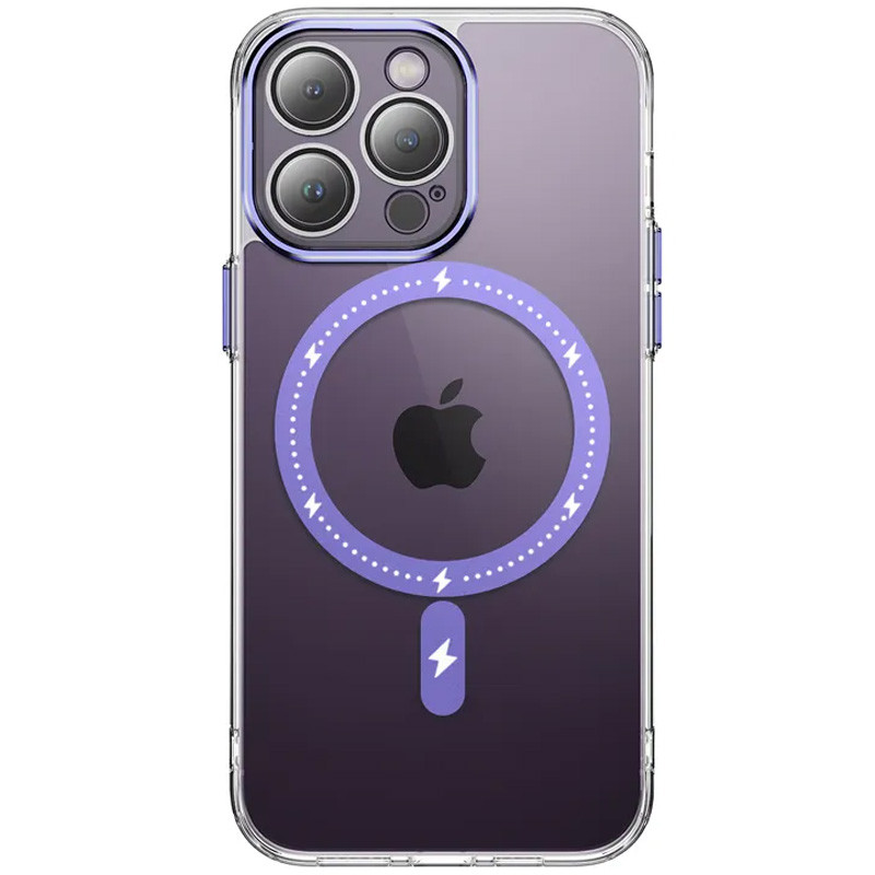 Чехол TPU+PC Colorful with Magnetic Safe для Apple iPhone 14 Pro (6.1") (Purple)
