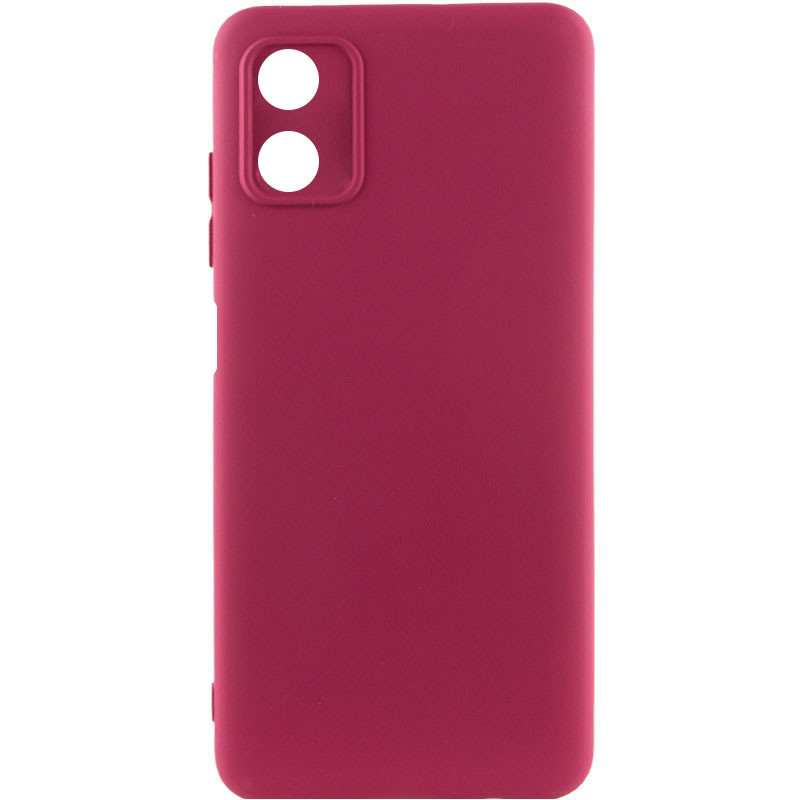 Чохол Silicone Cover Lakshmi Full Camera (A) на Motorola Moto G04 / E14 (Бордовий / Marsala)