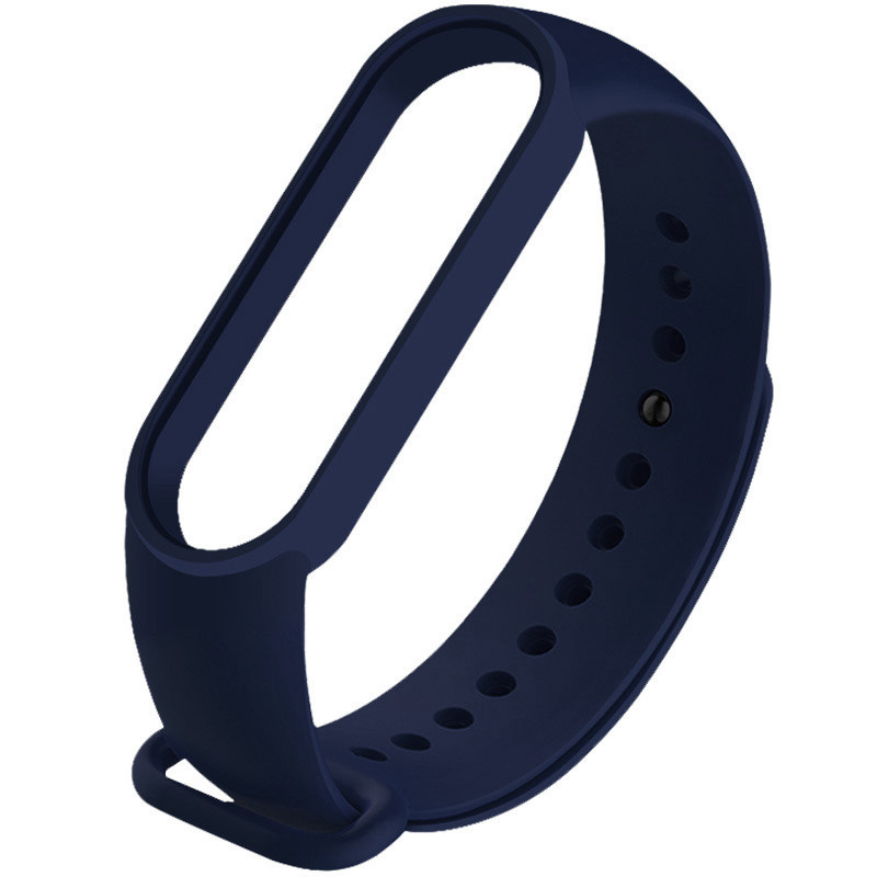 Силіконовий ремінець на Xiaomi Mi Band 3/4 (Синій / Midnight blue)