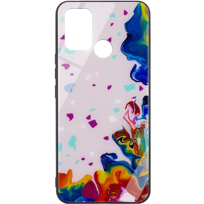 TPU+Glass чохол Diversity на Realme 7i / Realme C17 (Stains multicolored)