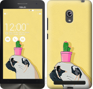 

Чохол Мопс з кактусом на Asus ZenFone 6 A600CG 795890