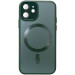 Чохол TPU+Glass Sapphire Midnight with Magnetic Safe на Apple iPhone 12 (6.1") (Зелений / Forest green)