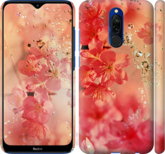 

Чехол Розовые цветы для Xiaomi Redmi 8 868651