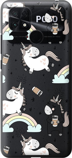 

Чехол Единорог и кофе для Xiaomi Poco C40 1607300