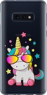 Чехол Единорог в очках для Samsung Galaxy S10e