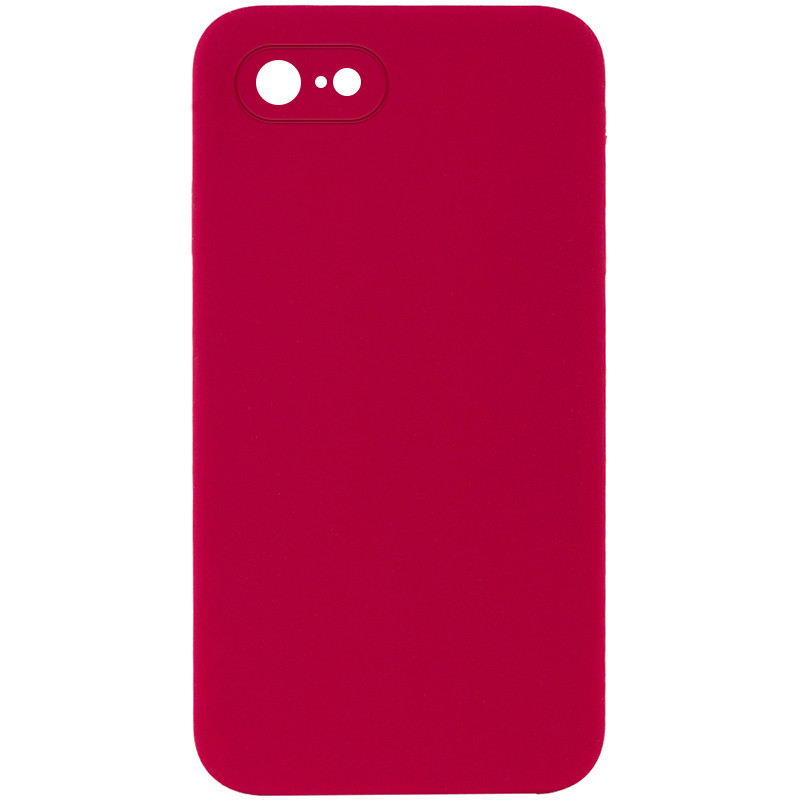 Silicone Case Square Full Camera Protective (AA) NOLOGO для Apple iPhone 6/6s (4.7") (Красный / Rose Red)