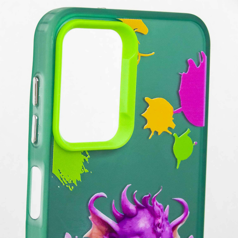 TPU+PC чохол TakiTaki Graffiti magic glow на Samsung Galaxy A24 4G (Baby dragon / Green) в магазині vchehle.ua