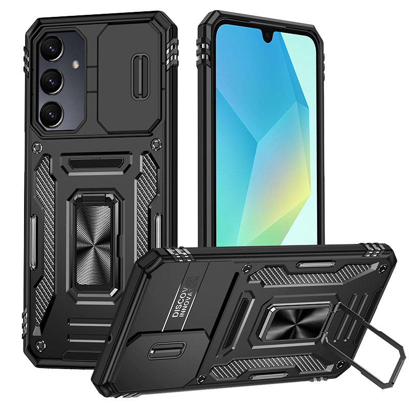 Ударопрочный чехол Camshield Army Ring для Samsung Galaxy A36 5G / A56 5G (Черный / Black)