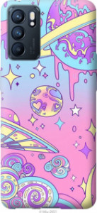 Чехол Розовая галактика для Oppo Reno6 5G