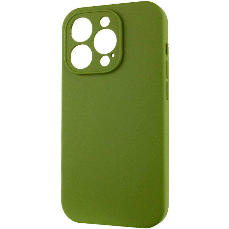 Фото Чохол Silicone Case Full Camera Protective (AA) NO LOGO на Apple iPhone 15 Pro (6.1") (Зелений / Dark Olive) в маназині vchehle.ua