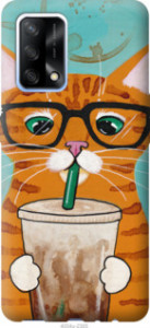Чохол Зеленоокий кіт в окулярах на Oppo A74