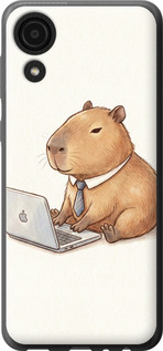 Чехол Funny Capybara CEO Working для Samsung Galaxy A03 Core A032F
