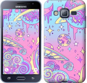 Чехол Розовая галактика для Samsung Galaxy J3 Duos (2016) J320H