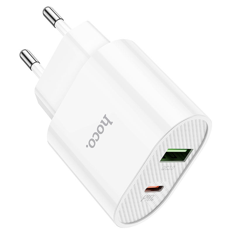 Купити МЗП Hoco C95A PD20W+QC3.0 (1USB-A/1C) (Білий) на vchehle.ua
