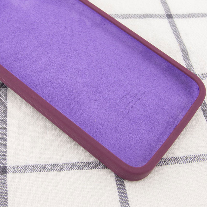 Фото Silicone Case Square Full Camera Protective (AA) NOLOGO на Apple iPhone 11 (6.1") (Бордовий / Maroon) в маназині vchehle.ua