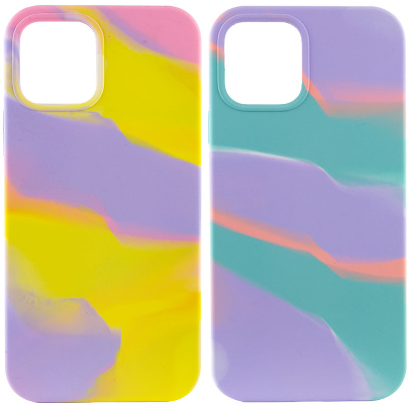 Чохол Silicone case full Aquarelle на Apple iPhone 12 Pro / 12 (6.1")