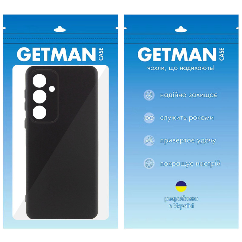 Чохол TPU GETMAN Liquid Silk Full Camera на Samsung Galaxy S24 FE (Чорний / Black) в магазині vchehle.ua