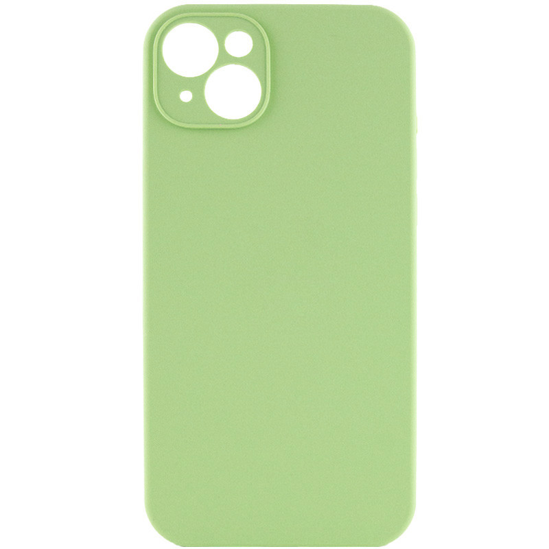 Чехол Silicone Case Full Camera Protective (AA) NO LOGO для Apple iPhone 14 (6.1") (Мятный / Mint)