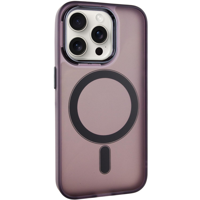 Чехол TPU+PC Lily with Magnetic safe для Apple iPhone 13 Pro (6.1") (Dark Purple)