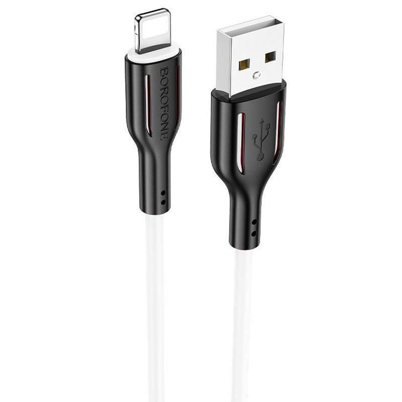 Дата кабель Borofone BX63 USB to Lightning (1m) (Черно - белый)