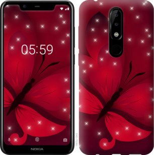 

Чехол Лунная бабочка для Nokia 5.1 Plus 878458