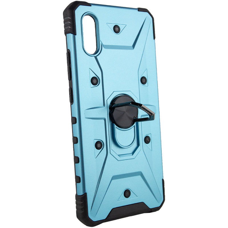 Фото Ударопрочный чехол Pathfinder Ring для Xiaomi Redmi 9A (Голубой / Light Blue) на vchehle.ua