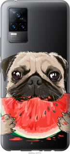 

Чехол Мопс и арбуз для Vivo V21E 1192255