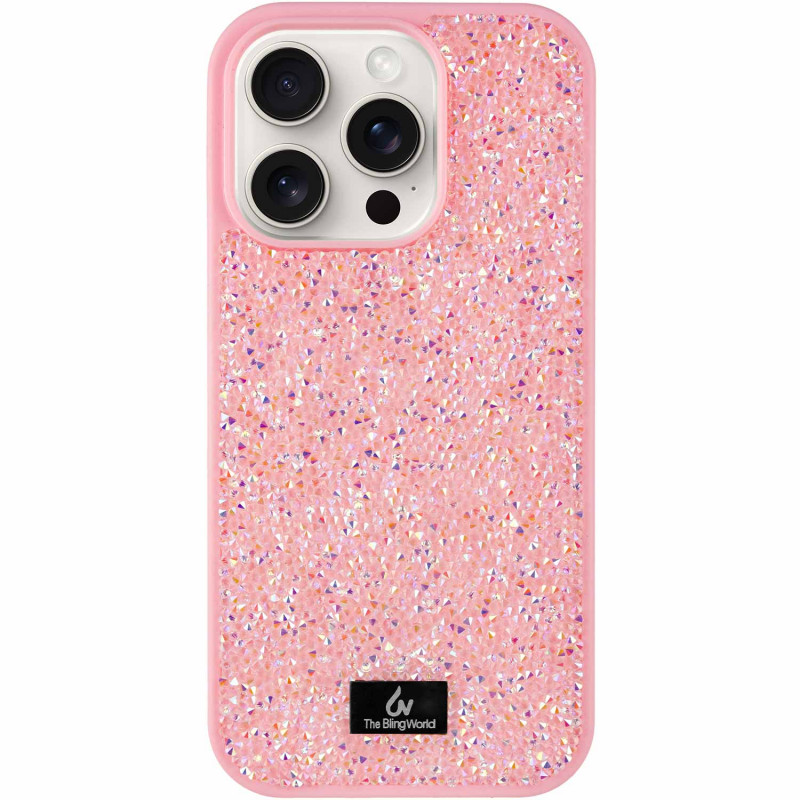 TPU чохол Bling World Rock Diamond на Apple iPhone 14 Pro (6.1") (Рожевий)