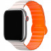Ремінець BlueO Magnetic Silicone для Apple Watch 42(ser.1-3)/44/45/46/49mm (White / Orange)