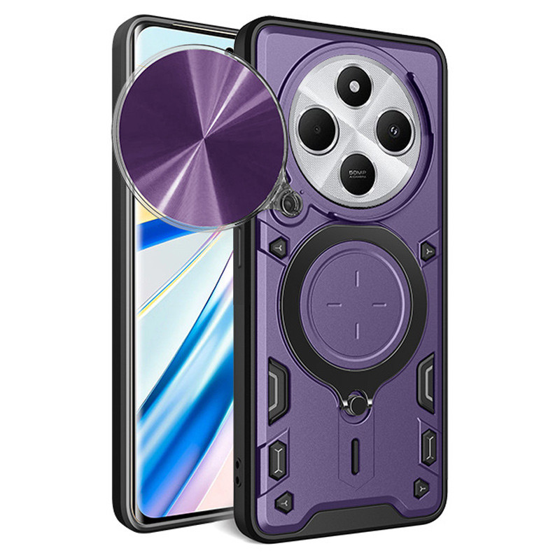 Фото Удароміцний чохол Bracket case with Magnetic на Xiaomi Redmi 14C / Poco C75 (Purple) на vchehle.ua