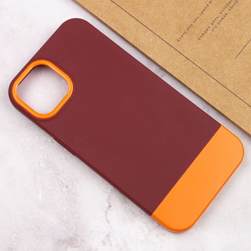 Чехол TPU+PC Bichromatic для Apple iPhone 11 Pro Max (6.5") (Brown burgundy / Orange) в магазине vchehle.ua