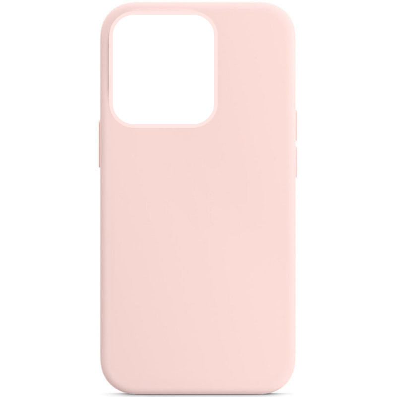 Чехол Silicone Case Full Protective (AA) NO LOGO для Apple iPhone 14 Pro (6.1") (Розовый / Chalk Pink)