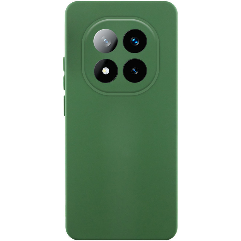 Чехол Silicone Cover Lakshmi Full Camera (AA) для Xiaomi Redmi Note 14 Pro 4G/5G (Зеленый / Dark green)