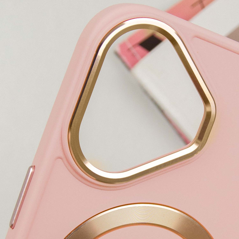 Фото TPU чехол Bonbon Metal Style with Magnetic safe для Apple iPhone 16 Plus (6.7") (Розовый / Light Pink) в магазине vchehle.ua